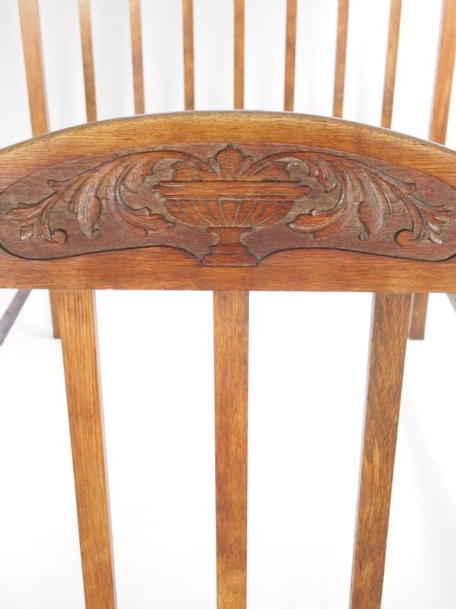 fig 1. Antique Carved Oak Double Bed