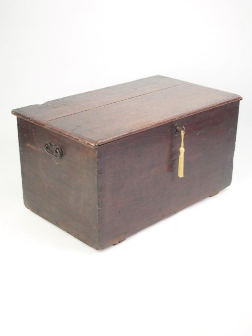 Small Antique George III Oak Blanket Box / Coffer Chest / Coffee Table