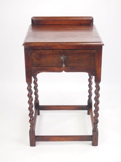 Vintage Oak Side Table with Drawer / Hall Table
