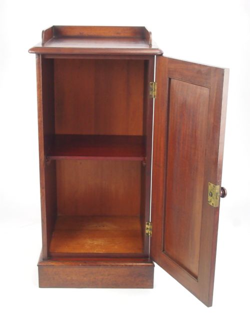 fig 1. Antique Victorian Bedside Cabinet by Hindley & Son with