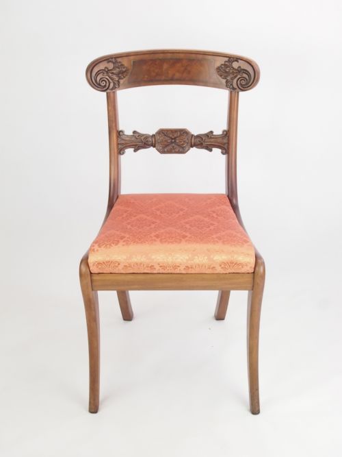 fig 1. Set 4 Antique Regency Chairs - Mahogany Dining Chairs