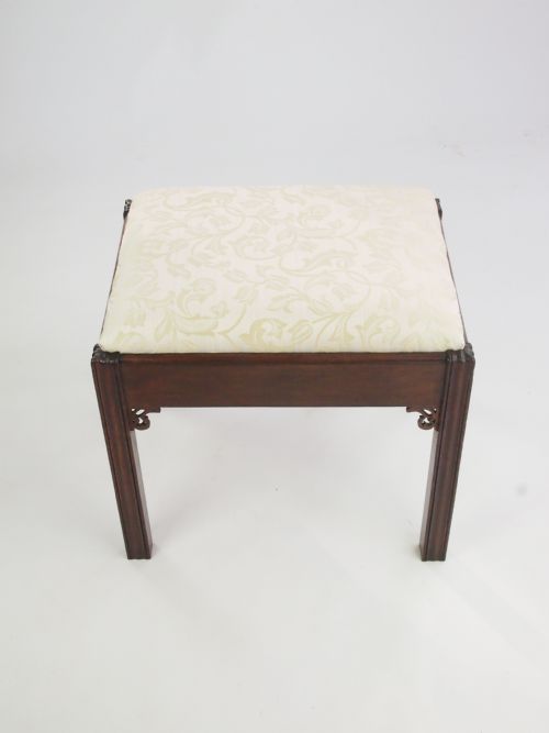 fig 1. Antique George III Mahogany Stool - Georgian Stool