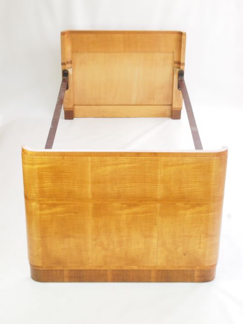 fig 1. Art Deco Satin Walnut Single Bed