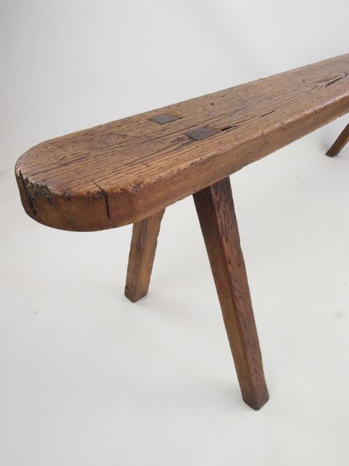 fig 1. Antique British Oak Bench