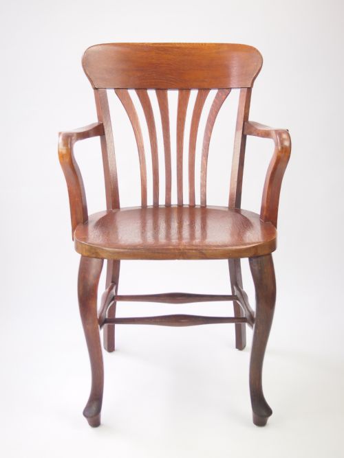 Vintage Art Deco Oak Desk Chair
