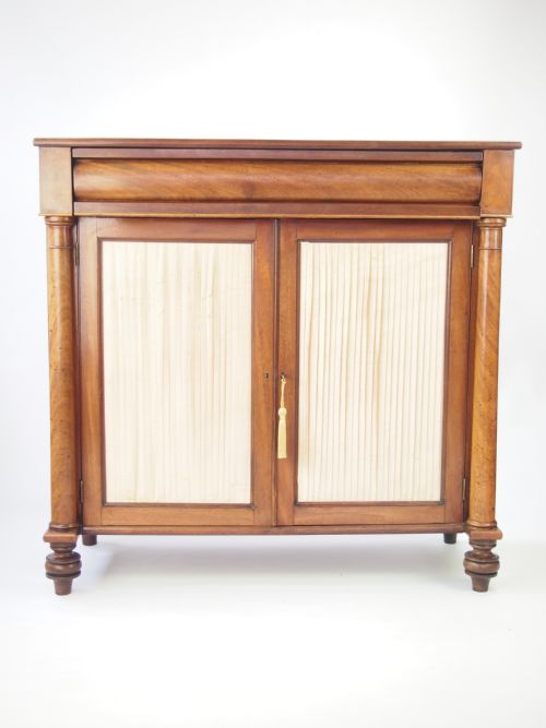 Antique Regency Mahogany Side Cabinet / Hall Cupboard / Chiffonier Sideboard