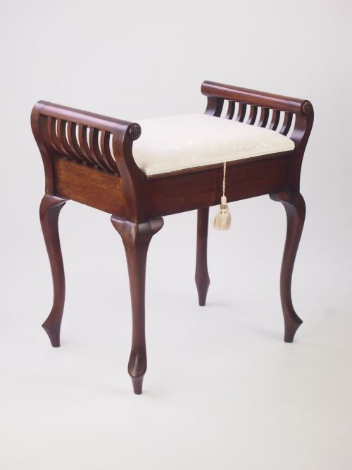 Antique Edwardian Mahogany Piano Stool