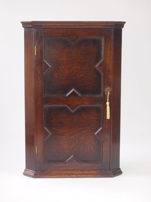 Jacobean Revival Oak Corner Cupboard