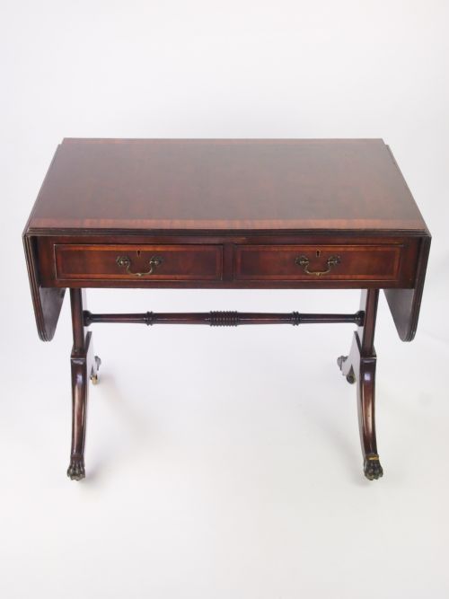 Antique Edwardian Regency Revival Mahogany Sofa Table