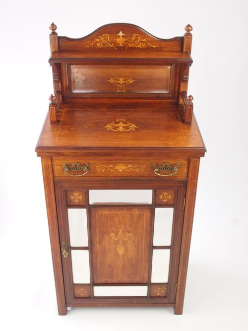 Antique Late Victorian Rosewood Cabinet / Cupboard