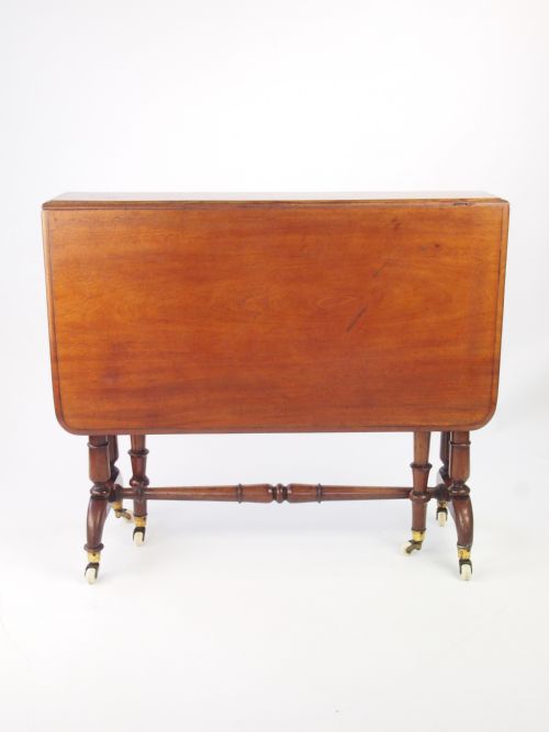 fig 1. Antique Edwardian Mahogany Sutherland Table / Drop Leaf /Gate Leg Table