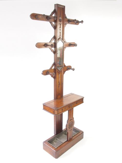 fig 1. Antique Victorian Oak Hall Stand / Stick Stand / Umbrella Stand