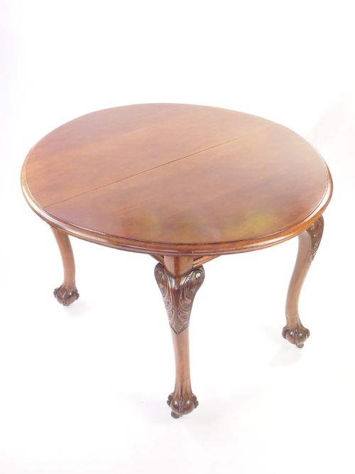 Antique Victorian Wind Out Mahogany Dining Table