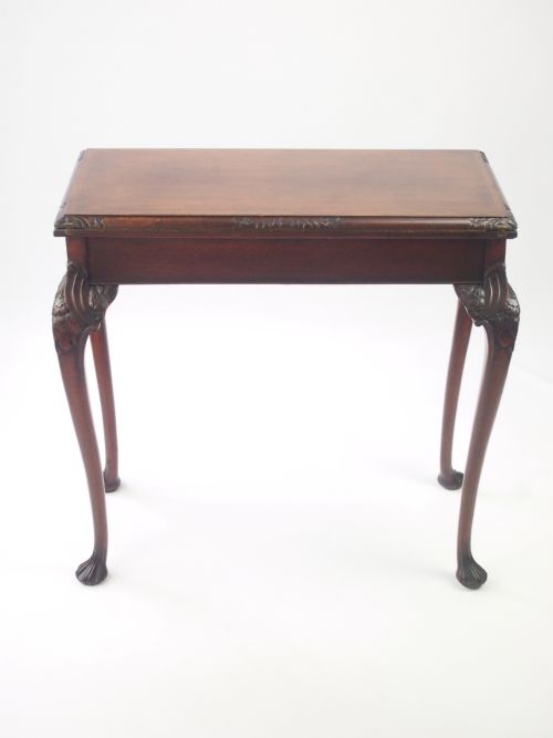 fig 1. Antique Georgian Revival Card Table Circa 1900