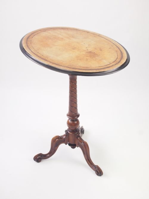 fig 1. Antique Victorian Walnut Occasional Table / Lamp Table
