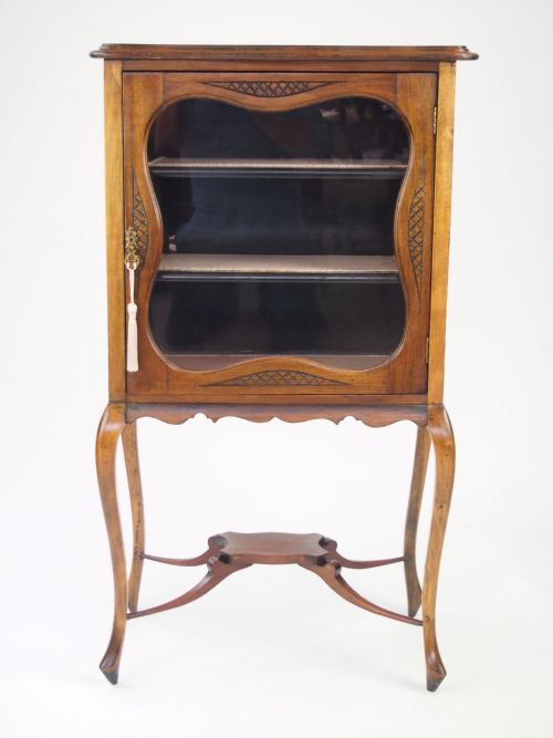 Small Antique Bookcase / Display Cabinet/ Pier Cabinet