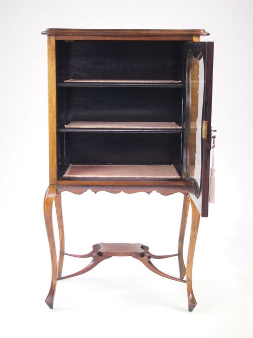 fig 1. Small Antique Bookcase / Display Cabinet/ Pier Cabinet