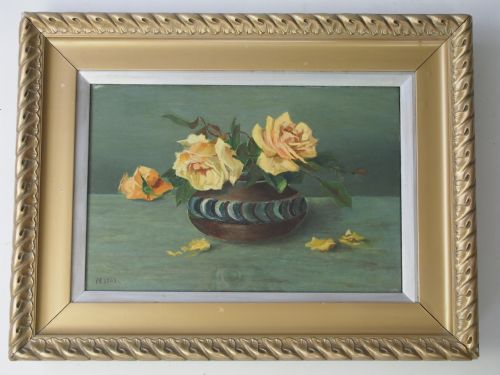 Antique Edwardian Oil Painting Dated 1909