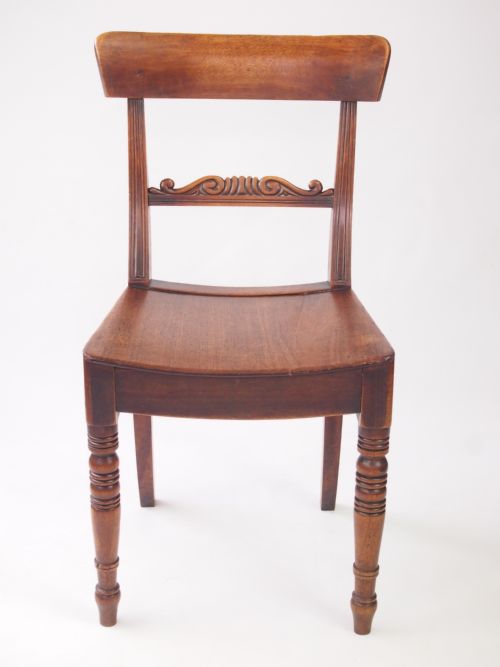 fig 1. Set 3 Antique Regency Mahogany Chairs