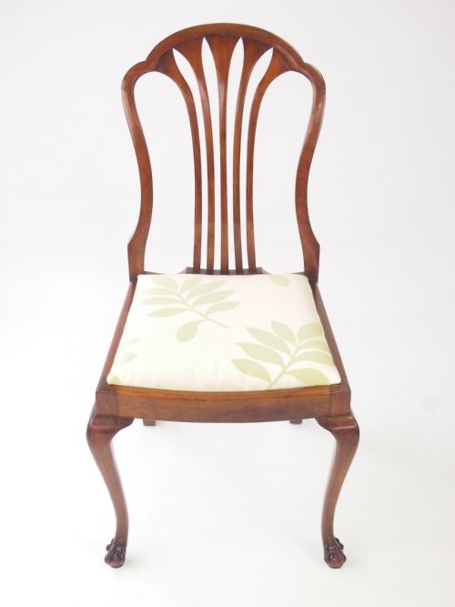 fig 1. Pair Mahogany Side Chairs Circa