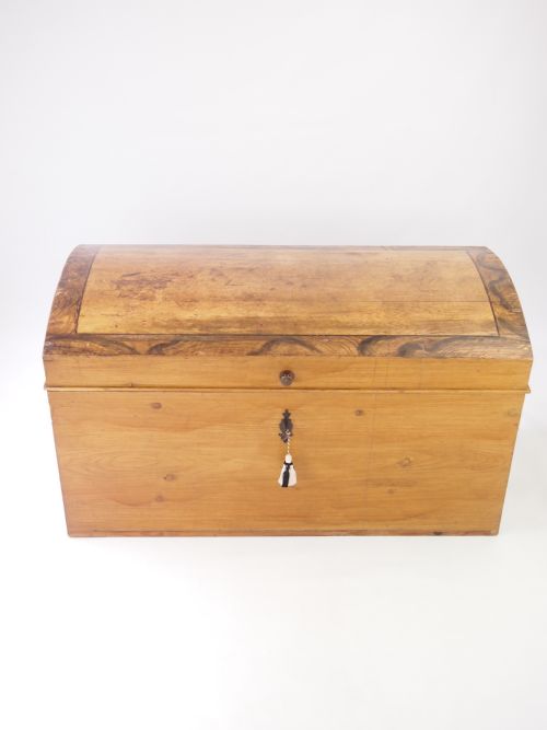 fig 1. Large 19th Century Continental Dome Top Trunk / Coffer
