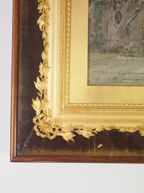 fig 1. Signed Victorian Watercolour in Ornate Boxed Gilt Frame