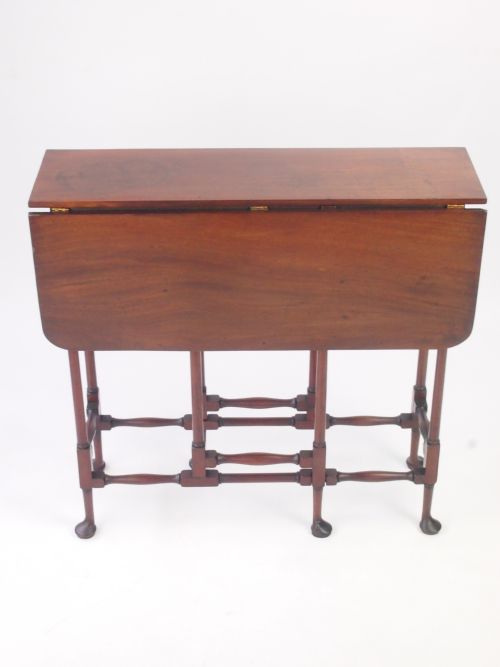 fig 1. Small Antique Georgian Spider Leg Table - Mahogany Gate Leg Sutherland Coffee Table