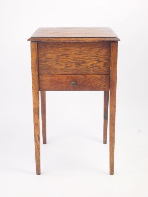 Vintage Oak Sewing Box / Bedside Table