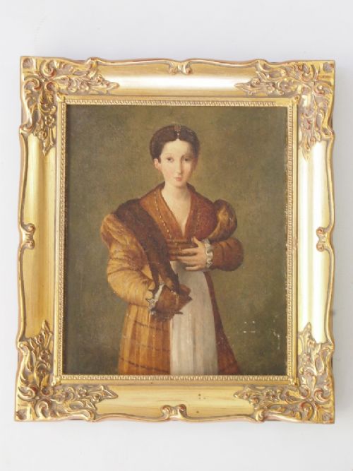 fig 1. Portrait of a Young Lady After Parmigianino (1503/4-40) - Oil Painting
