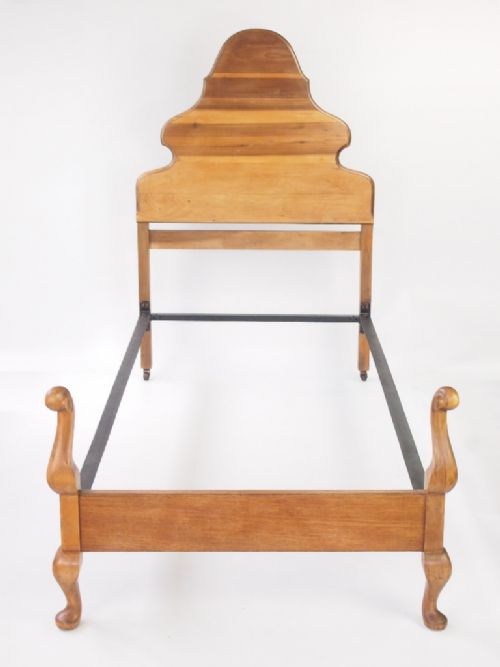 Pair Edwardian Queen Anne Revival Single Beds