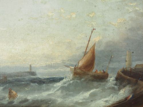 fig 1. Antique Oil Painting att to W.H. Williamson [British 1820-1883]