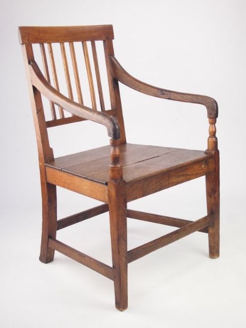 fig 1. 19th Century Oak Armchair - Desk Chair