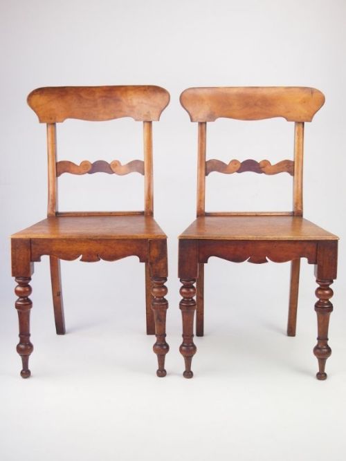Pair of 19th Century Kitchen Chairs - Hall Chairs