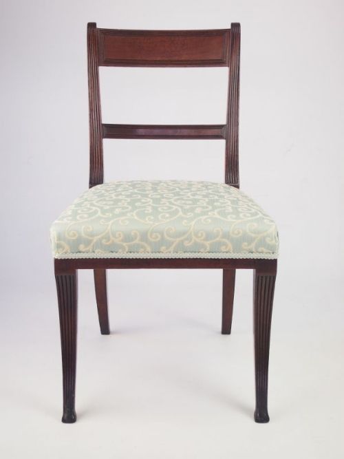 fig 1. Pair Antique Regency Mahogany Side Chairs