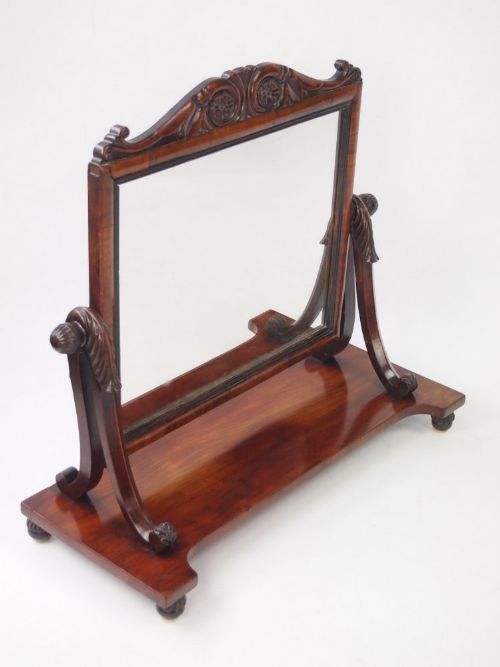 Antique Victorian Dressing Table Mirror - Swing Vanity Toilet Mirror