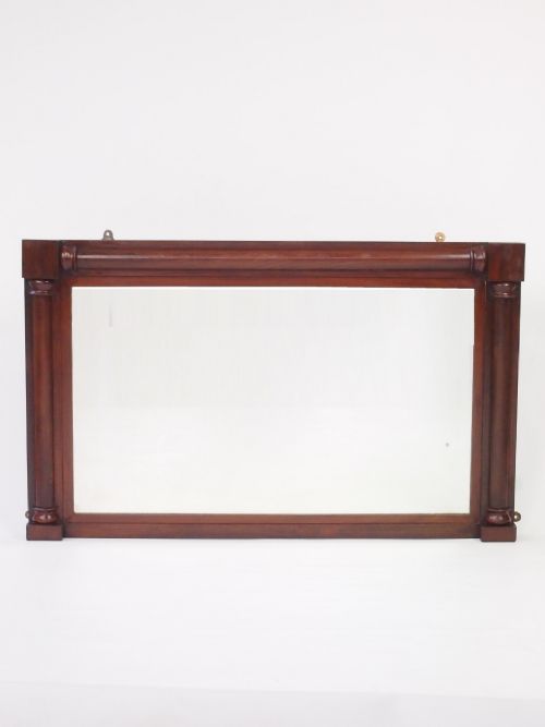 Antique Regency Rosewood Overmantle Mirror / Hall Mirror