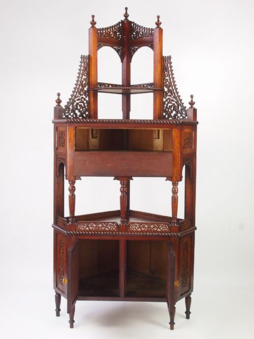 fig 1. Antique Victorian Floor Standing Corner Cupboard
