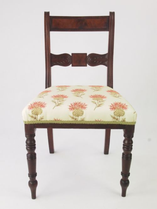fig 1. Set 3 Antique Mahogany Regency Dining Chairs