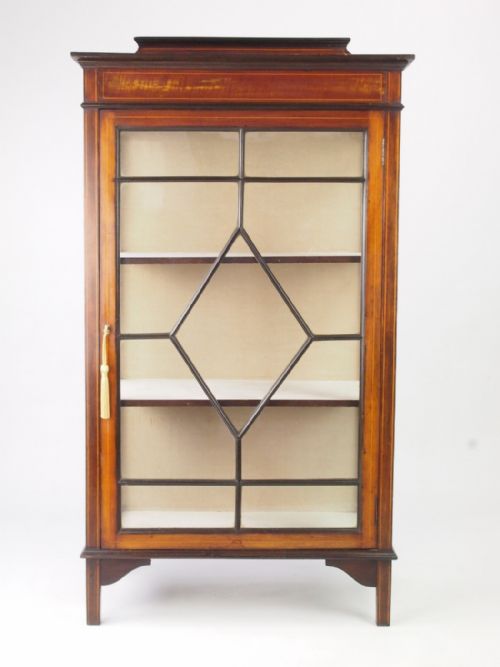 Antique Edwardian Mahogany Bookcase / Display Cabinet
