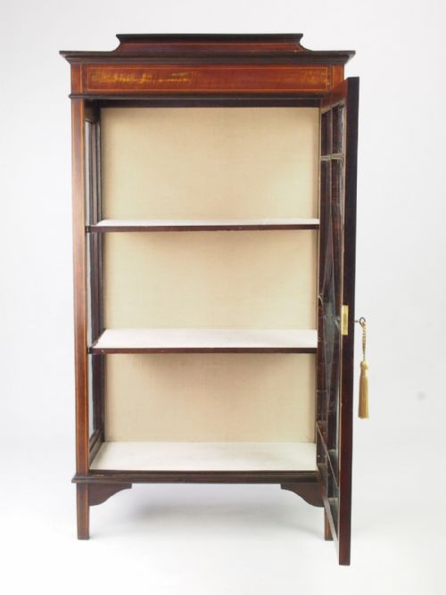 fig 1. Antique Edwardian Mahogany Bookcase / Display Cabinet