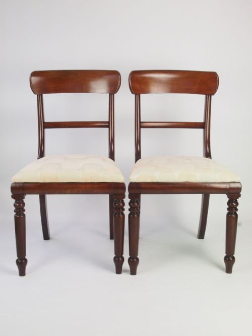 Pair Victorian Mahogany Side Chairs