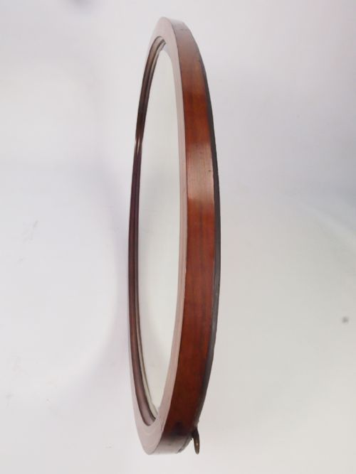 fig 1. Large Edwardian Mahogany Oval Hall Mirror / Overmantle Mirror