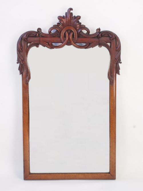 Antique Victorian Mahogany Wall Mirror