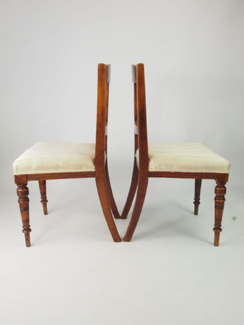 fig 1. Set 4 Antique Edwardian Walnut Dining Chairs