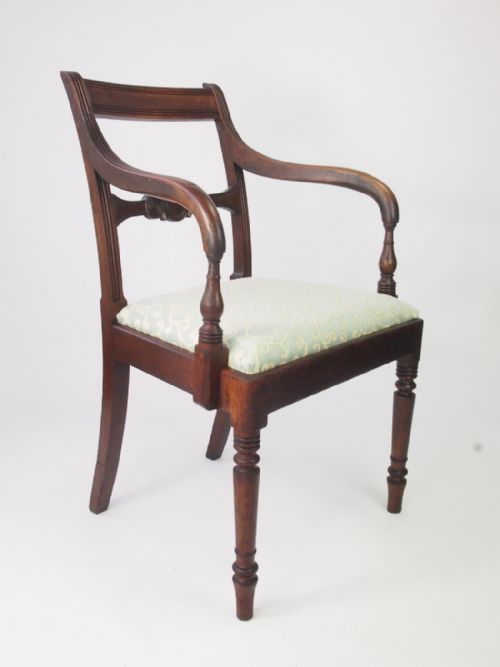 fig 1. Antique Regency Mahogany Desk Chair