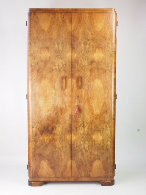 Art Deco Walnut Gentleman’s Wardrobe