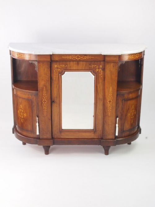 Small Victorian Walnut Credenza Sideboard Chiffonier