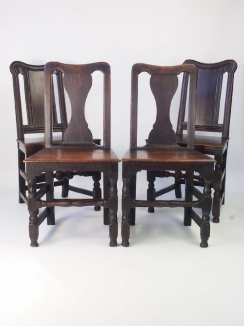 Harlequin Set of 4 Antique Oak Chairs