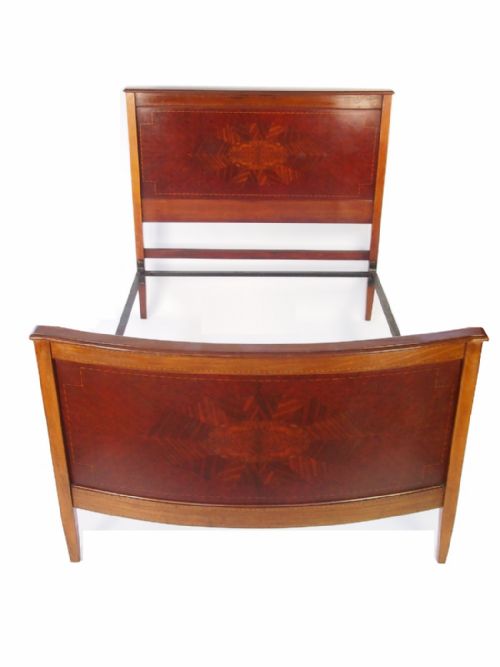 Antique Edwardian Mahogany Double Bed