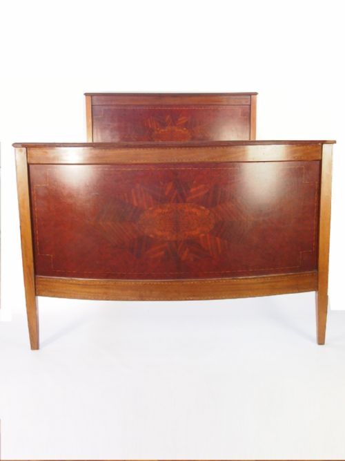 fig 1. Antique Edwardian Mahogany Double Bed